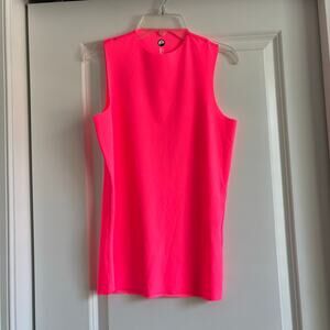 Outlier Men’s Sunwrap Rawcut Tank Neon Pink Sz S Athletic UPF 50% Running